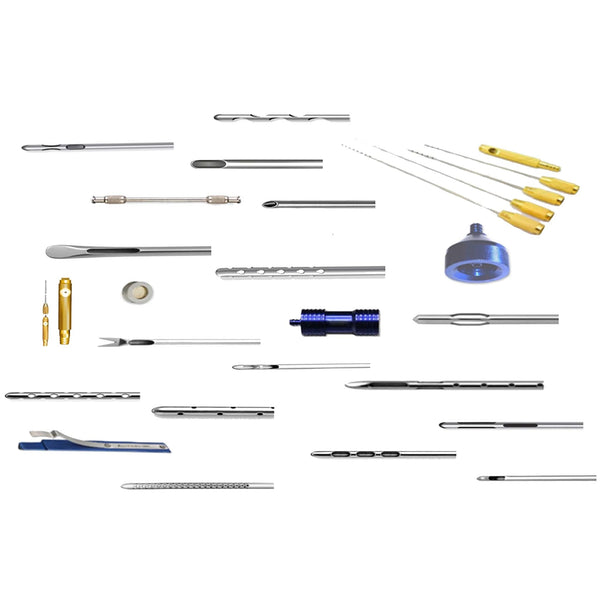 Liposuction Fat - Removal Cannulas Set - 52 Pcs - Ameri Surgical Instruments Inc.