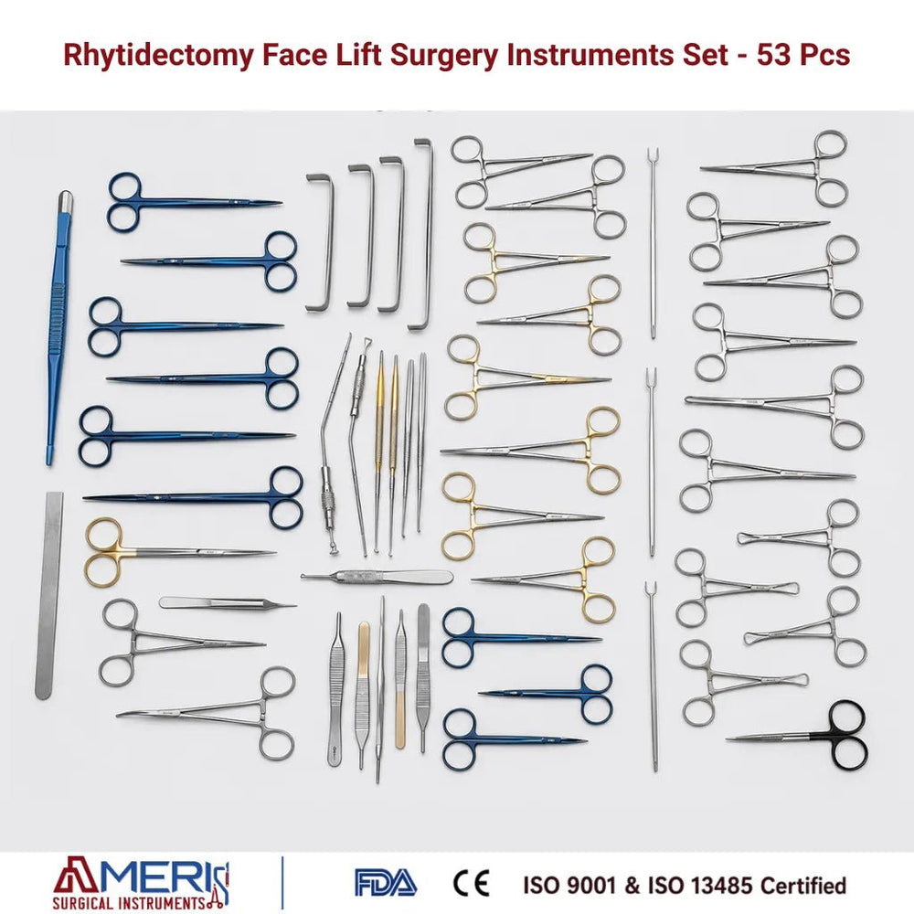 Rhytidectomy Face Lift Surgery Instruments Set - 53 Pcs - Ameri Surgical Instruments Inc.